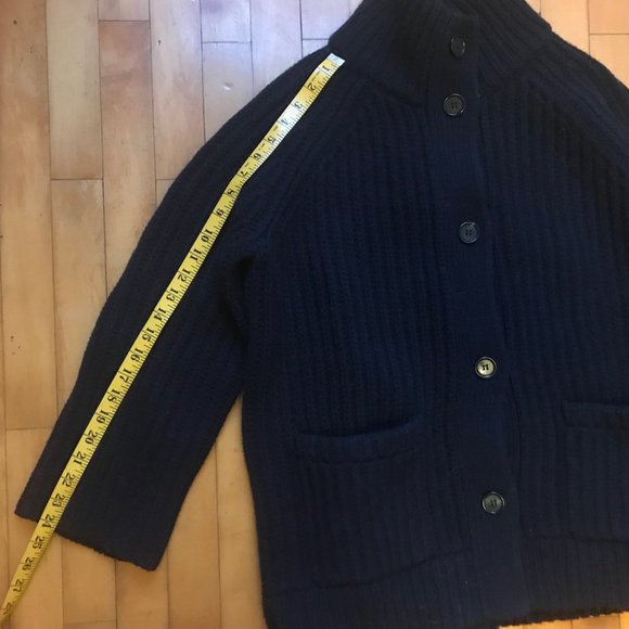 NWT DEMYLEE Sammie Cardigan- 100% Wool Navy Small - Picture 11 of 12